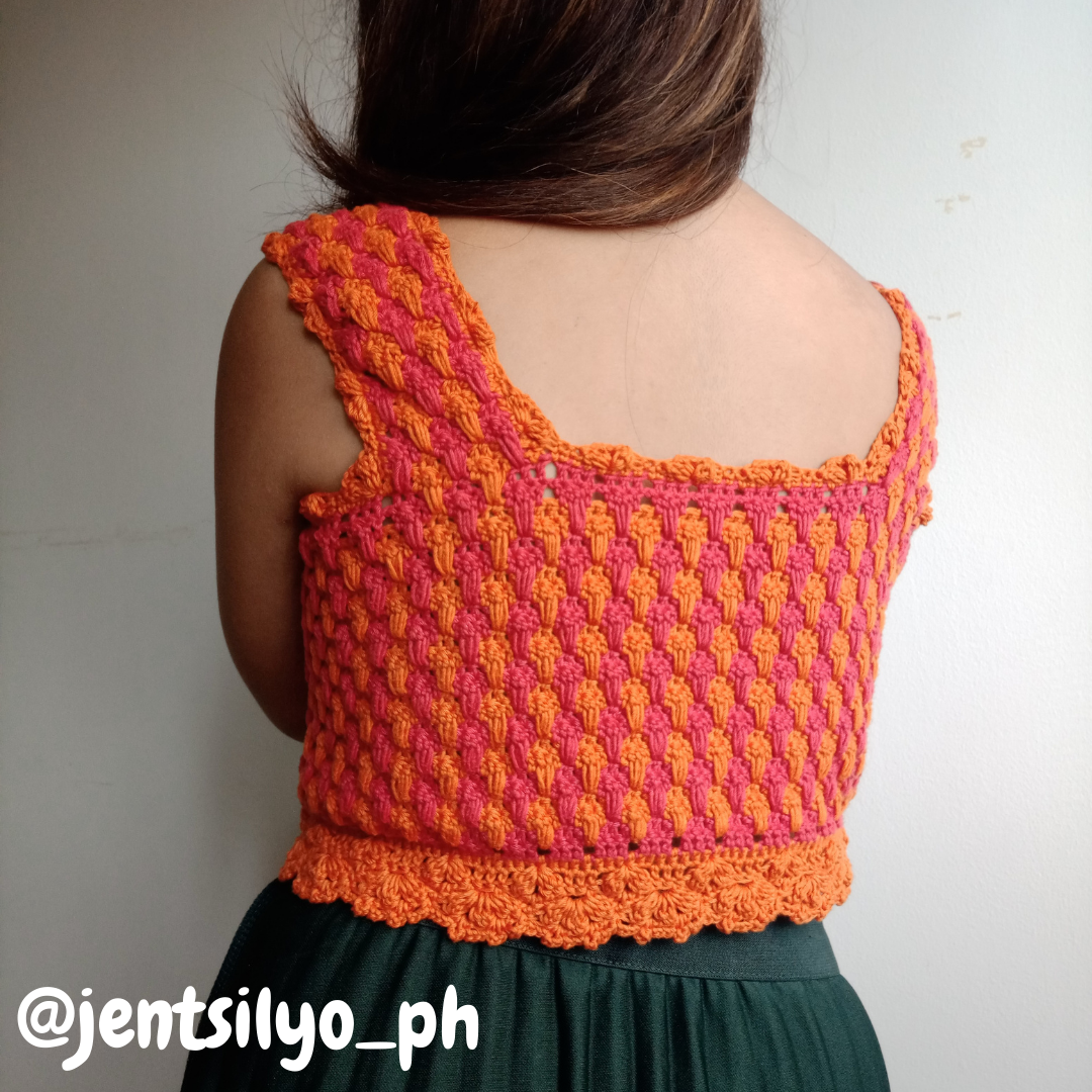 Palomitas Top Crochet Written Pattern