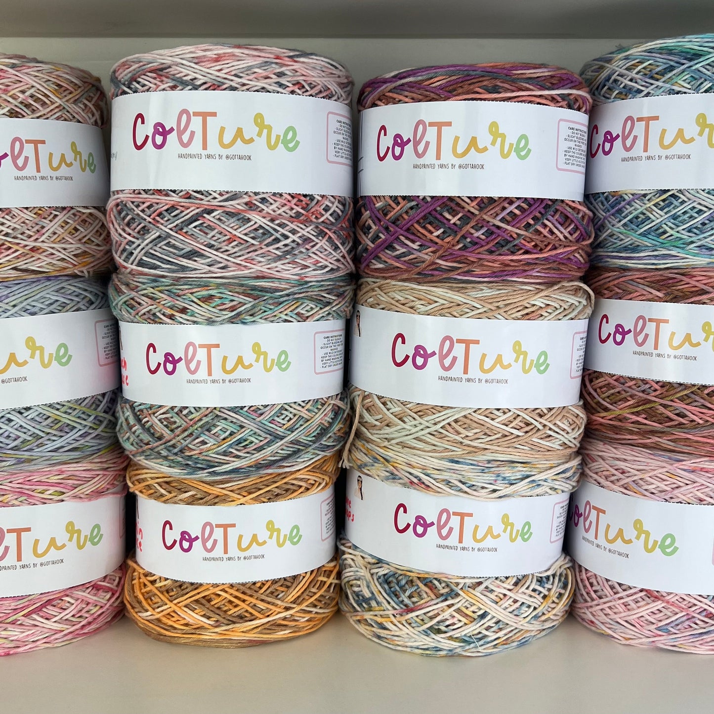 Hand-dyed 12ply yarns by @col.ture