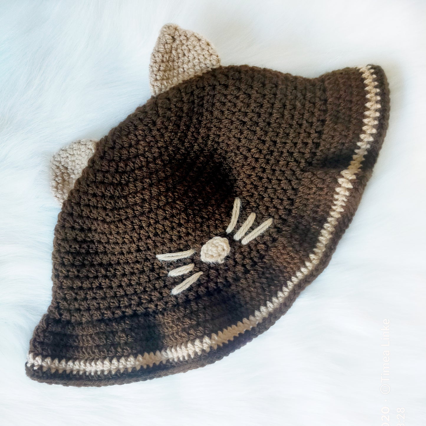 Cat Bucket Hat Crochet Written Pattern